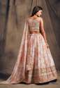 Embroidery Organza Printed Lehenga Choli thumb 2