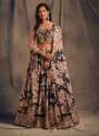 Embroidery Organza Printed Lehenga Choli thumb 4