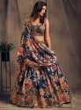 Embroidery Organza Printed Lehenga Choli thumb 5