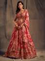 Embroidery Organza Printed Lehenga Choli thumb 8