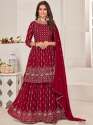Fancy Georgette Sharara Embroidery Suit  thumb 2
