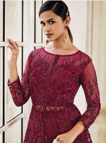 Heavy Embroidery Work Front Slit Kurti