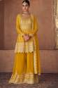 Yellow Designer Plazzo Suit thumb 2