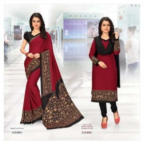 Uniform Saree And Salwar Combo by Satish Silk Mills