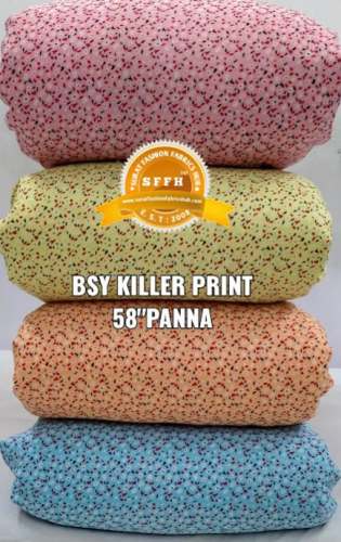 Chiffon Printed 58 Panna Fabric  by Rakshit Fashion Fabrics Hub