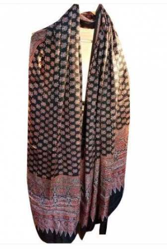 Ajrakh Printed Cotton Dupatta by Govind Hand Printers