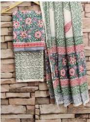 Unstitched Ladies Cotton Printed Suit