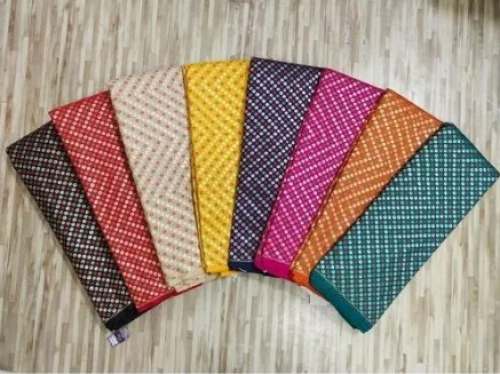 Multi Color Banarasi silk Fabric  by C Creation