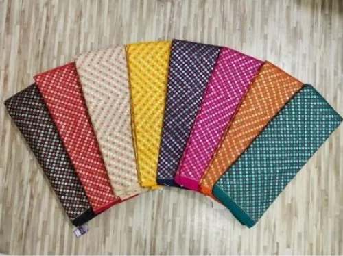 Multi Color Banarasi silk Fabric 