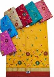 Pure Cotton Embroidered Saree by C Creation