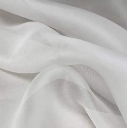 Pure Organza White Fabric  by C Creation