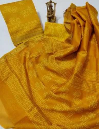 Maheshwari Silk Dress Material from jaipur by Darol Hand Block Print