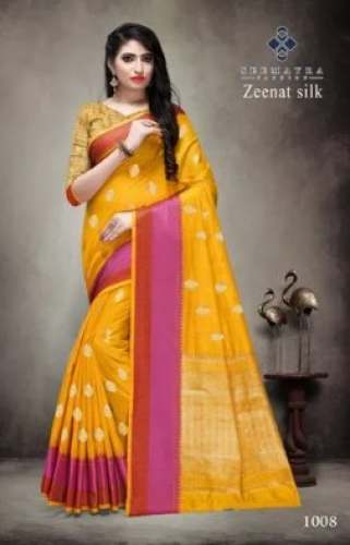 Seemayra Present Zeenat Banarasi Cotton Saree by Seemayra Fashion