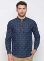 blue-cotton-mens-shirt-style-kurta