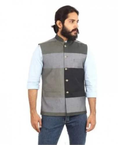 Mens Fancy Grey Waistcoat by Fab Rack