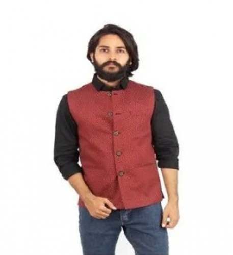 Mens Red Modi Jacket Waist coat  by Fab Rack