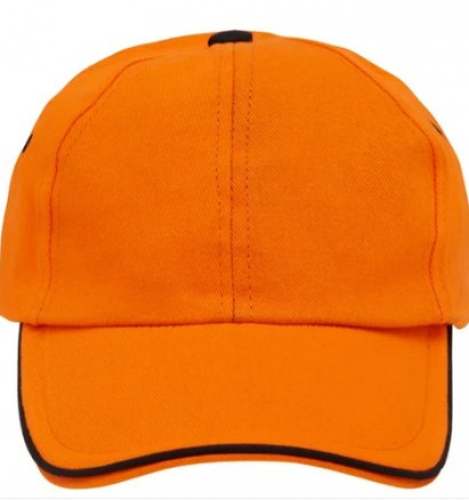 Plain Orange Cotton Cap by Fab Rack