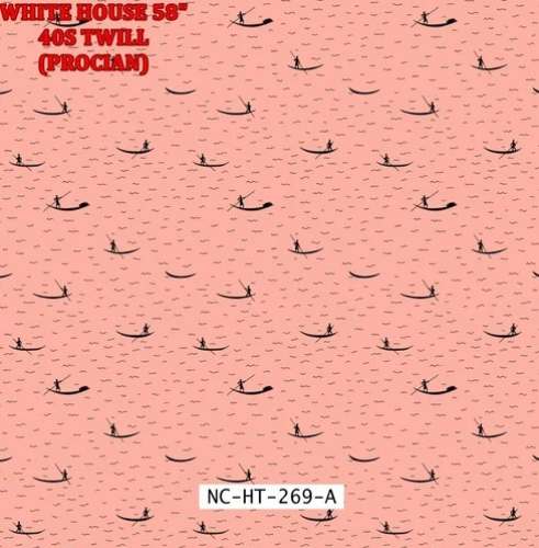 58 Panna Twill Digital Print Shirting Fabric 