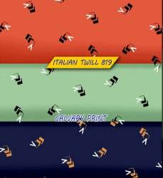 Italian Twill Printed Shirting Fabric 