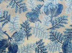 Flower Blue Pattern Fabric