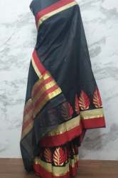 Designer Black Chnaderi saree