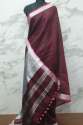 fancy-brown-linen-saree
