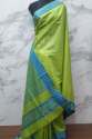 Fancy Green Tussar Plain Saree