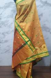 Golden Chanderi Saree