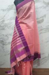 Light pink Maheshwari saree
