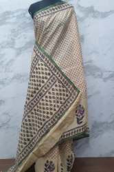 Mal cotton Block printed saree