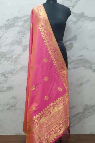 Pink color Banarsi Duppata by Purvi