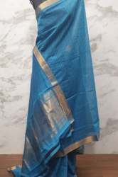 Sky Blue mangalgiri saree