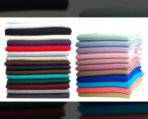 Solid Lycra Rib Fabric by Veetrag Enterprises