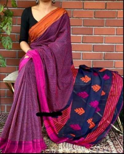 Fancy Cotton Handloom Saree by Sumi Sarees