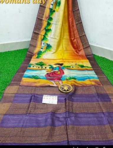 Kalamkari Print Handloom Saree by Mamoni Sarees