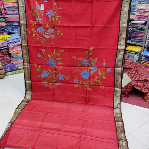 Pure Fancy Cotton Printed Saree by Tirupati Handlooms