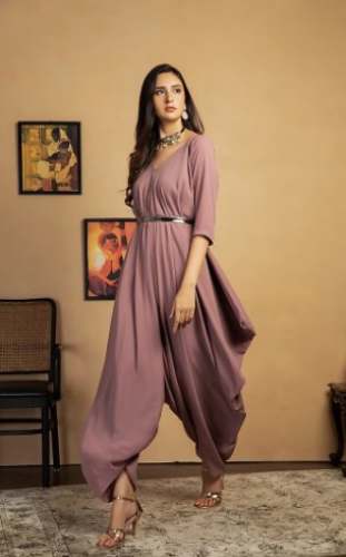 Unique Indo Western Dhoti Style Kurti  by Wellforia Private Limited