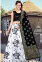 Ladies Black White Lehenga Choli