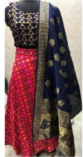 Ladies Stitched Wedding Wear Silk Lehenga Choli by Shree Umiya Fashion