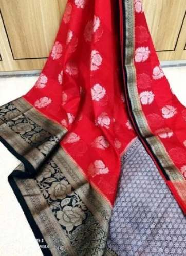 Dyeable Semi Silk Banarasi Saree by Binkaree