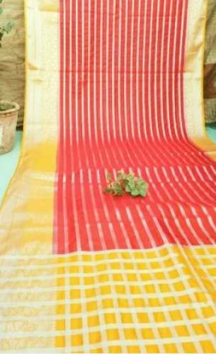 Stylish Organza Dyeable Saree from Varanasi by Binkaree