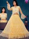 Designer Yellow Lehenga With Shrug on Blouse 