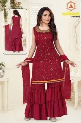 Stylish Red Sharara Suit At Wholesale in Jabalpur by Arihant Fashion Hub