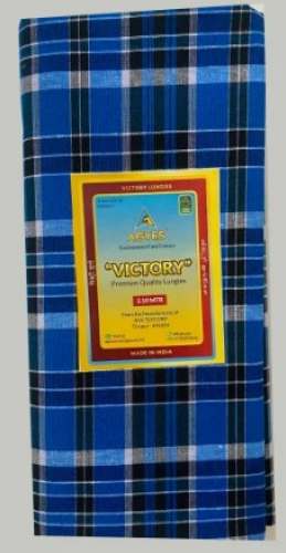 Checks Pattern Cotton Lungi for Men by AGS TEXCORP