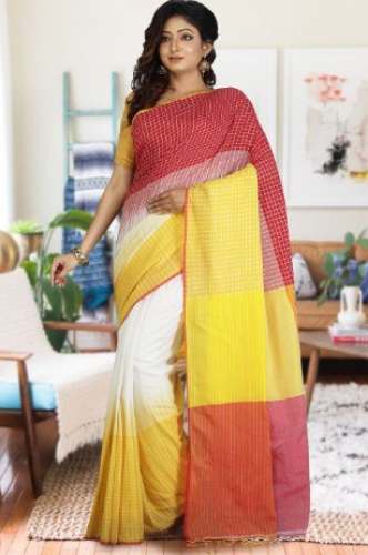Hand Woven Cotton Casual Wear Saree by Midaz Fashion