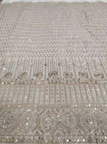 Dayeble  Viscose Embroidered Georgette Fabric  by Shama Creation