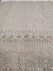 Dayeble  Viscose Embroidered Georgette Fabric 