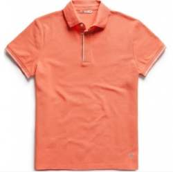 Peach Plain Polo T shirt for mens
