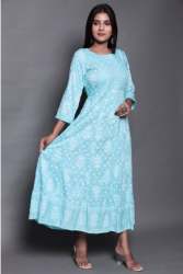 Beautiful Sky Blue Anarkali Kurti
