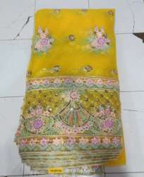  multicolor Net Embroidered Fabric